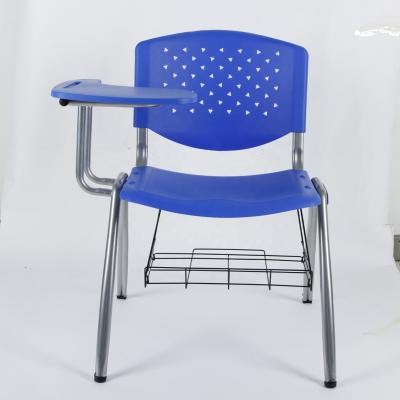 China Trianing meeting with plastic tablet college student school chairs with writing tablet and school furniture metal meeting chair with notepad for sale