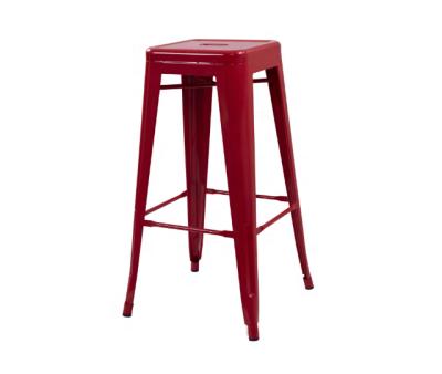 China Wholesale commercial bar stool furniture stacking metal industrial style bar stool modern metal high bar stool for sale