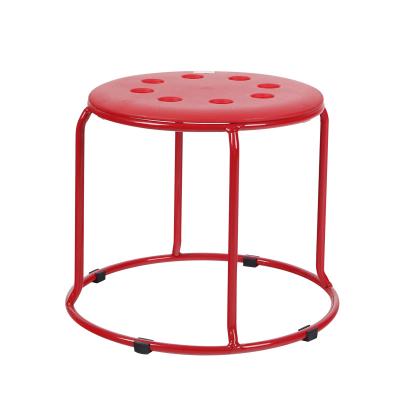 China stool home & Cheap Ottoman Simple Design Stool Metal Leg Modern Plastic Stacking Stools Use In Living Room Free Sample (1068C) for sale