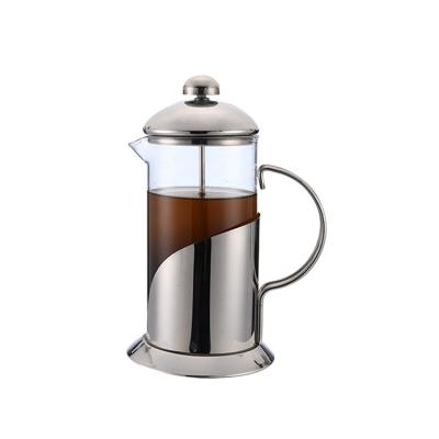 China Viable China Supply Replacement Portable Small Silver Glass French Press for sale