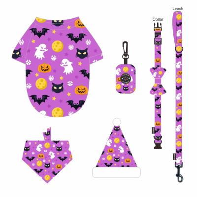 China Viable Halloween Costumes Pumpkin Design Cute Dog Cat Clothes, Pet Clothing and Pet Product Set Display for sale