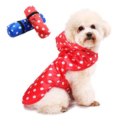 China Durable XS XL Dog Raincoat Dog Clothes Waterproof Dog Poncho Raincoat With Color Spots Package Bag for sale