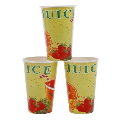 China Best Selling Disposable Cold Drinks Disposable 16oz Beverage Paper Single Wall Cup for sale