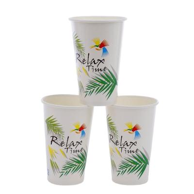 China Disposable Eco Friendly Cold Drink Cups With Lids Double PE Ice Cup For Juice for sale