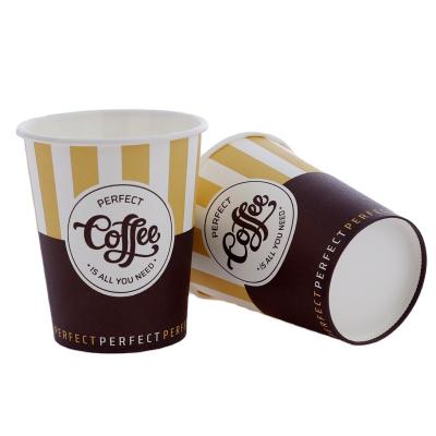 China Single Wall Paper Cups Disposable Hot Coffee Cup Take Away Cup Packaging for sale