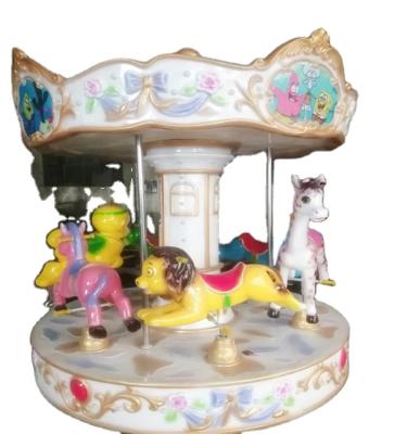 China Spinning Rides Amusement Park Ride Equipment 6 Seats Carousel For Kids for sale