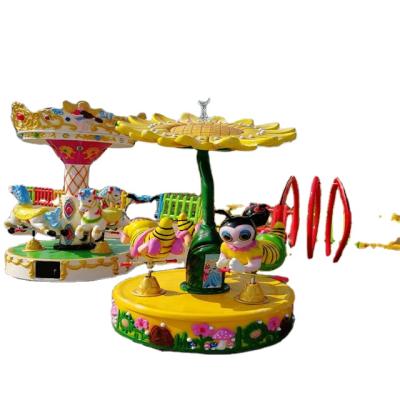 China 3 Seat Deluxe Revolving Bee Kids Carousel Horse Musical for sale