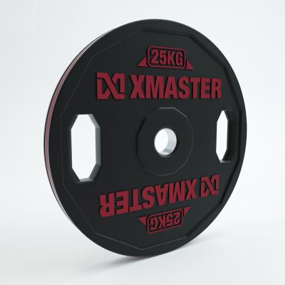 China Xmaster Universal High Quality Rubber Hand Grip Bumper Plates For Gym Training for sale