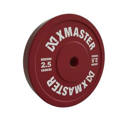 China Xmaster Pro Universal Red Plastic Tech Bumper Plate 2.5KG for sale