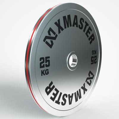 China Eco-friendly Xmaster 25kg Color Stripe Powerlifting Plate Gym Equipment Weight Plate for sale