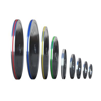 China Xmaster Eco - Friendly Chromed Color Stripe Powerlifting Plate Strength Equipment for sale