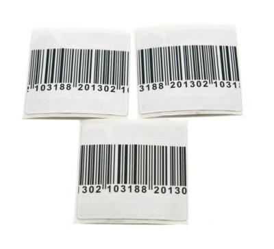 China Anti Theft Label For Supermarket EAS Label With Barcode Clothing Stickers RF Labels 4040 for sale