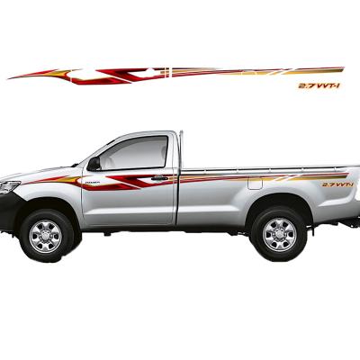 China Guangzhou Business Car Accessories Custom Printing Exterior Door Decal Vinyl Body Car Wrap Side Sticker For Toyota Hilux for sale