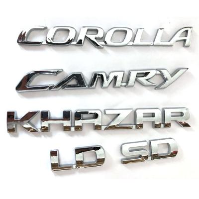 China High Quality Custom ABS 3d Logo Chrome Car Badge Auto Plastic Emblem for sale