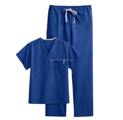 China GloriouIn Polyest Regular Unisex Cotton Scrubs Set Nurse Stretch Uniforms Clinic DistributionJogger Scrubs Set Hospital Medical Uniform for sale