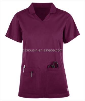 China GloriouIn Regular Female Scrubs Collar V-Neck Stretch Superior Nurse Scrubs Set Hospital Trotter Pants Wholesale Medical Spa Uniform Salon for sale