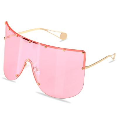 China 2021 Fashion Big Frame Sunglasses Anti Fog Sunglasses Shield Mirror Eye Shield One Piece Unisex Oversized Face for sale