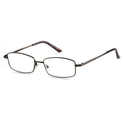 China Magnify Glasses For Reading Mini Fashion Metal Frame Blue Light Anti Block Compact Steel Reading Glasses for sale