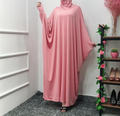 China Anti-Static ID Anti-Static Summer Plus Bat Size Women's Dresses Satin Sheaths Muslim Abaya Solid Hooded Women's Long Maxi Dress Muslim Dress Long Dresses for sale