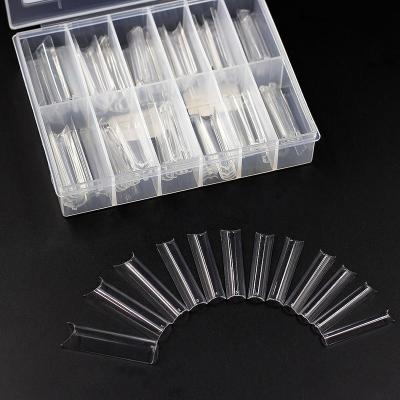 China French C Curved Straight Manicure Acrylic Extra Long Wearing Finish Nails Nails Correction Nail Tips for sale