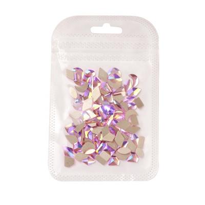 China rhinestones Bling Diamond Crystal Glass Mix Sizes Non Flatback hot 3D Nail Art Nail Rhinestones Box for sale