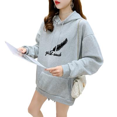 China David's NEW Cloth Feather Pattern Spring Loose Women's Hoodie Couple Casual Hoodie and Autumn HOODIE for sale