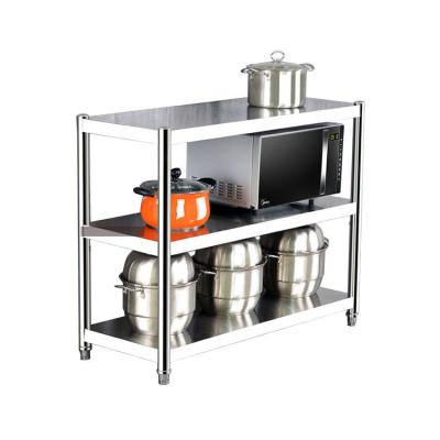 China Kitchen Accessories Racks Stainless Steel Height-Adjustable 2 Colors Shelf Stocked for sale