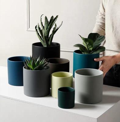 China Contemporary Amazon Hot Sale Nordic Various Sizes Color Ceramic Flower Pot  Wedding Decoration Indoor Plant Pots for sale