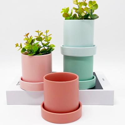 China Contemporary Factory Wholesale Matt Glaze Planters Decorative Planters Small Ceramic Flower Pots for sale