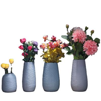 China Contemporary European-Style White Ceramic Vase Ornaments Modern Creative Fashion Flower Arrangement Vase for sale