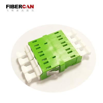 China New Design FTTA One Piece Core LC Body 4 Fiber Optic Adapter Double Clip Slots Coupler for sale