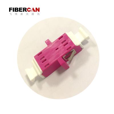 China New Design FTTX Top Shutter Coupler One Piece Body Fiber Optic LC Adapter With O Clamp for sale