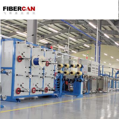 China Extrude SX DX Solf Patch Cables FTTH Drop Fiber Optic Cable Making Machine Fiber Optic Cable Production Line for sale