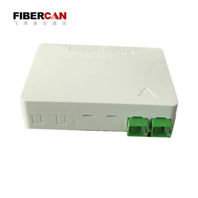 China Wall Socket 2 Left Core Fiber Optic Cable Outlet 2 Outlet 2 Core Indoor Fiber Management FTTH SC/LC Fiber Termination Indoor Terminal Box for sale