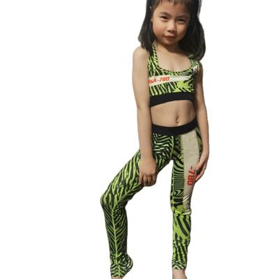 China New OEM Style MOQ QUICK DRY Baby Girls 2 Piece Legging Set Kids Underwear Sports Bra Underwear Kids For Girl Sets for sale