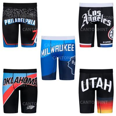 China Black Print Antibacterial Custom Designers Comfortable Sublimation Boxer Shorts Plus Size Underwear Men Boxer for sale