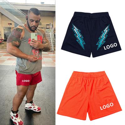 China Anti-Wrinkle Logo Mesh Shorts Mens Fit Polyester Custom Made High Quality Wholesale Shorts Mens Compression Mesh Shorts Summer Beach Sweatpants for sale