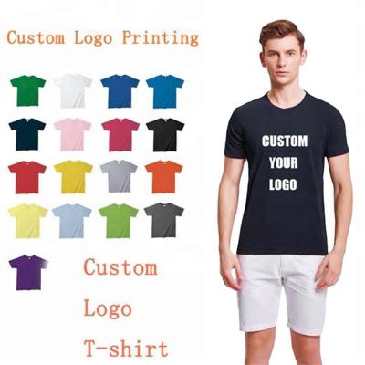 China wholesale Anti-wrinkle men's high quality 100% white t-shirt combed heavy cotton streetwear tee custom logo printed dtg oversized t-shirt for sale