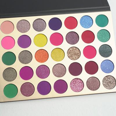 China Waterproof Metal Magnetic Eyeshadow Palette Vegan Branded Holographic Eyeshadow Dye Eyeshadow Makeup Palettes For Small Business Idea for sale