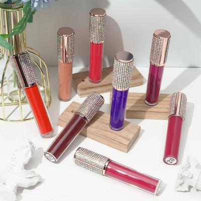 China Waterproof 24 Colors Custom Cruelty Free Logo Lip Gloss Vegan Paraben Free Lip Makeup No Cup Non-Stick Fading Lip Gloss For Grown Ups for sale