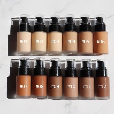 China Factory Direct Sale Moisturizer No Base 12 Color Oil Free Dark Base Alcohol Vegan Cosmetics Liquid Base Makeup for sale