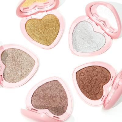 China Newest 5 Colors 2022 Shimmer Shimmer Highlighter Bar Makeup Waterproof Wholesale Private Label Palette 3D Embossed Highlight Powder for sale