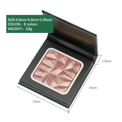 China China Factory Cheap Waterproof Highlight 8 Colors Pressed Powder China Factory Contour Bronzer Face Makeup Highlighter Palette Optional Pressed Powder for sale