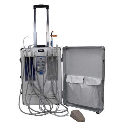 China Cheap Metal Mini Dynamic Portable Dental Unit With Air Compressor Mobile Dental Unit Portable Dental Unit Equipment for sale