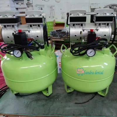 China Dental Equipment Acrylic Supply Quiet Dental Oilless Dental Air Compressor For 3 Dental Units for sale