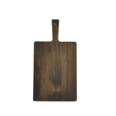 China Sustainable Acacia Wood Cheese Board Serving Board Pizza Board With Handle For Kitchen for sale