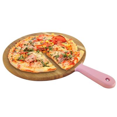 China Viable Acacia Wood Pizza Skin Cutting Board Cheese Paddle Board Bread and Cookies Tray for Serving for sale