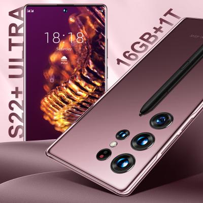 China Dual SIM Card 2022 Hot Selling Brand new unlocked phone  S22 Ultra 7.3 Inch 16Gb + 1Tb Android 12 5g Smartphone Original Gaming Mobile Phones for sale