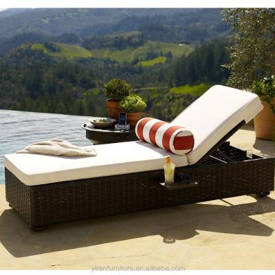 China UV Resistant Most Popular Durable Garden Rattan Folding Bed Pool Lounge Bed for sale