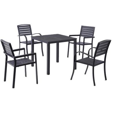 China Eco-Friendly\UV Resistant\Water Proof\Weather Resistant High Efficient Outdoor Dining Table Set Rattan And Chairs Plastic Wood Furniture Outdoor Furniture for sale